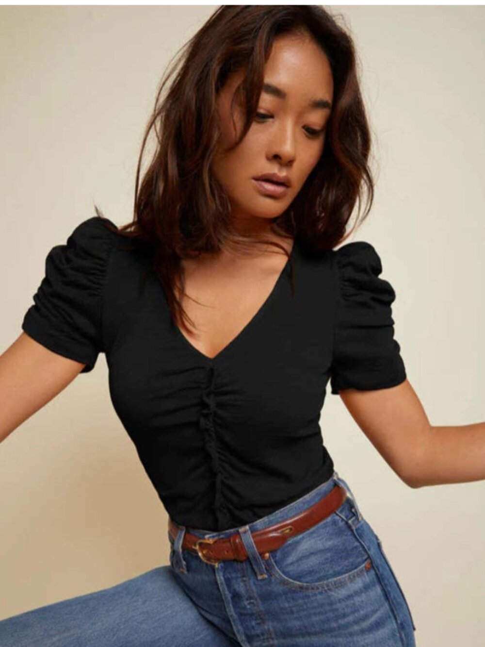 Nation LTD. puff shoulder top